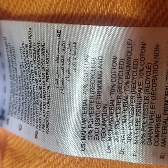 Reebok Identity French Terry Shorts | Peach Orange Drawstring Women’s XS - Picture 10 of 10